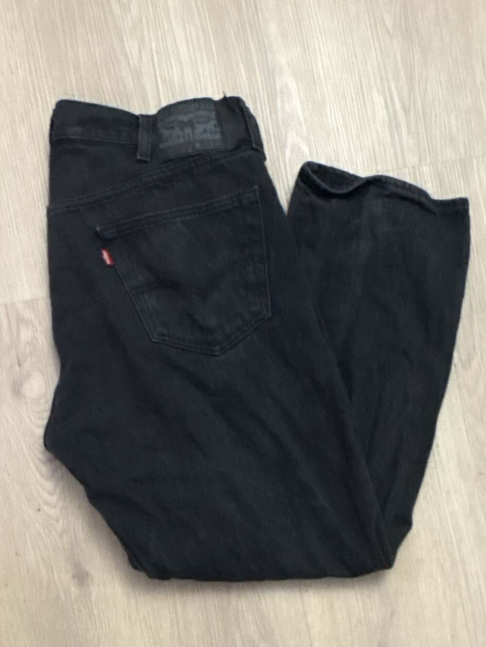 Levis 501 XX Black Denim Jeans Size 38x30 Straight Leg Vintage Style